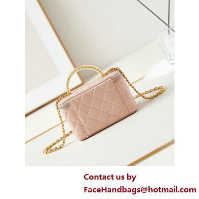 Chanel Lambskin, Resin  &  Gold-Tone Metal Clutch with Chain Bag AP3820 Nude Pink 2025